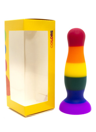 Plug anal ventouse multicouleur taille M - A-005-RAI-M